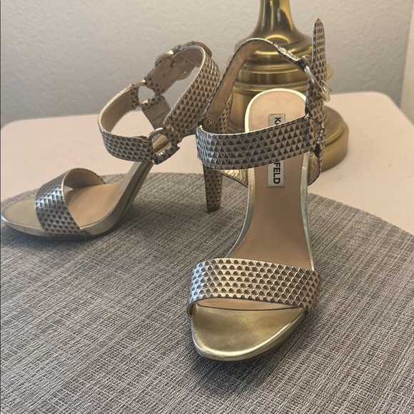 Karl Lagerfeld Shoes - Karl Lagerfeld Gold Women's Heels